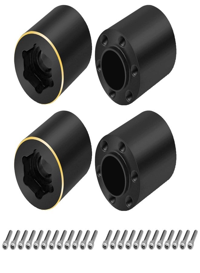 JGGZONE 4Pcs RC Brass Counterweight 12mm Hex Hub 22mm Extended Adapters for 1.9inch Beadlock Wheel Rim for SCX10 TRX4 1/10 RC Crawler Upgrades (22mm) - Image 1